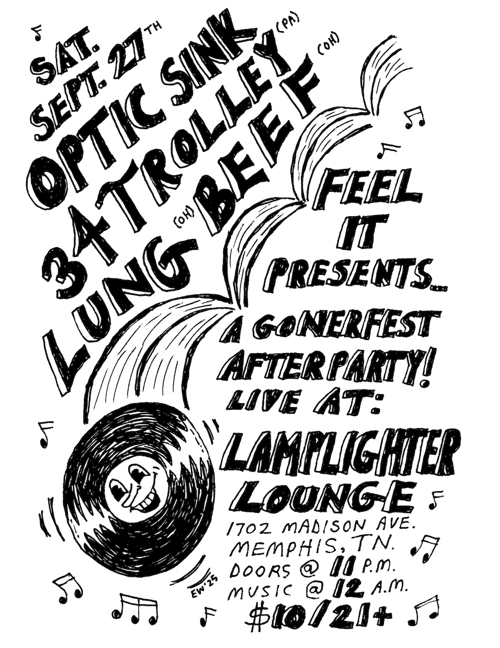 flyer for Feel It Presents... A Gonerfest After Party